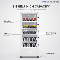 Armoire de charge industrielle multi-appareils, capacité 100 postes, station de charge portable pour instruments, casier personnalisé