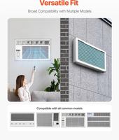 Housse de climatiseur de fenêtre personnalisable, kit de manchon mural en métal pour climatiseur universel