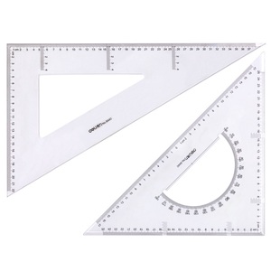 Deli 6440 ensemble de règles triangulaires en plastique comprenant 1 pièces 45 degrés 1 pièces règle triangulaire 30 degrés 72 ensemble par ensemble de carton