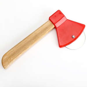 Coupe-<span class=keywords><strong>pizza</strong></span> en forme d'axe avec manche en bois, design à une seule roue, trancheuse à gâteau et outil de pâtisserie - Product Image 3
