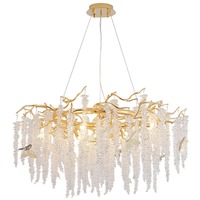 Lustre moderne pour plafond, lustre doré de luxe à LED pour salon, chambre à coucher, lustre en cristal