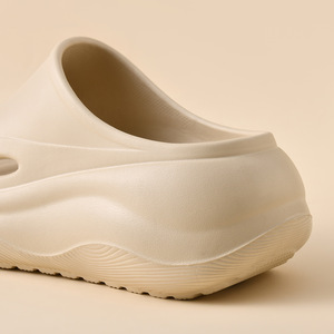 Sandalias de Plataforma para Mujer, Marca Guru, Suela Gruesa, Aumentan la Altura, Antideslizantes, para Interiores y Exteriores, EVA, Blanco Leche, Negro Mika - Product Image 4