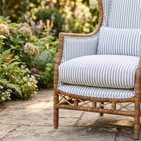 Fauteuil de salon d'extérieur en rotin naturel écologique tressé, chaise d'appoint moderne à dossier croisé pour la maison, le salon ou l'école