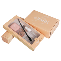 Boîte d'emballage en papier avec fenêtre PVC transparente, pour anneau de dentition, clips de sucette, logo personnalisé, 10 pièces