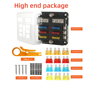 <span class=keywords><strong>Porte</strong></span>-fusible étanche 6 voies <span class=keywords><strong>12V</strong></span> de qualité supérieure Indicateur d'avertissement LED Boîte de bloc de <span class=keywords><strong>fusibles</strong></span> à 6 circuits avec bornes négatives - Product Image 6