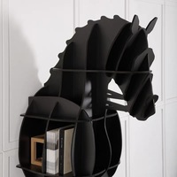 Table console sculptée en forme de cheval, design italien, table d'entrée minimaliste en forme d'animal, étagère de rangement et de présentation