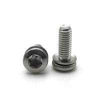 Kustom M2 M3 M4 Sekrup Mesin Kepala Pan Baja Nirkarat 304/316 Torx Soket Pan Kepala Sekrup Kombinasi