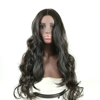 Perruque ondulée de 26 pouces pour femme, douce et volumineuse, résistante à la chaleur, avec bonnet ajustable, style brésilien et vietnamien, pour femmes noires