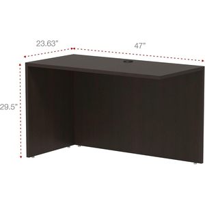 Serie Alera Valencia 47.25 pulgadas X 23.63 Pulgadas X 29.5 Pulgadas Escritorio Reversible Return/Bridge Shell Espresso para Oficina - Product Image 2