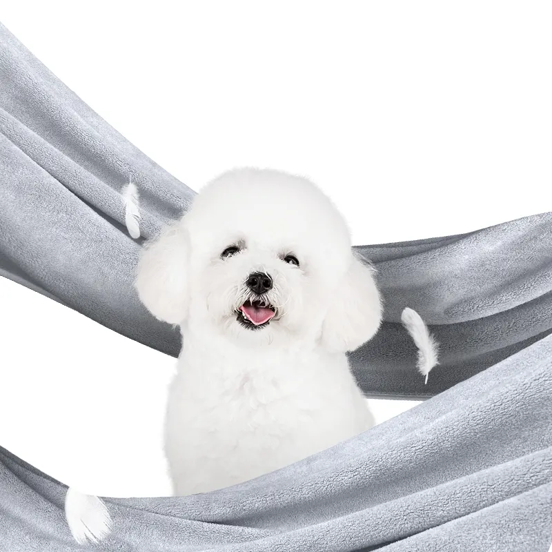 מגבת אמבטיה לחיות מחמד מיקרופייבר גדול כלב רחצה חינם מגבת כלבים חלוק