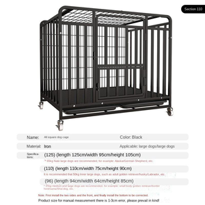 Heavy Duty Stainless Steel Iron Dog Cage Large Foldable Outdoor Kennel Lockable Double Door High Anxiety Pet <b>Crate</b> Wholesale - Product Image 2