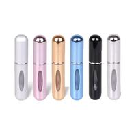 Vente en gros de flacons de parfum de 5 ml, flacon pulvérisateur en aluminium rechargeable, atomiseur de parfum vide F888