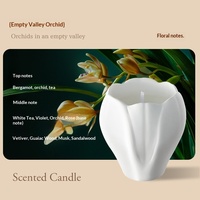 Coffret Cadeau Bougie en Cire de Soja Aromathérapie Parfum Magnolia Longue Durée Forme Fleur Sensation Haut de Gamme Saint-Valentin Fêtes