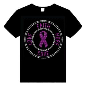 30 + Hotfix Iron Bling Sensibilisation au cancer du sein Conception de transfert de strass Motif Patch <span class=keywords><strong>Faith</strong></span> Hope Love <span class=keywords><strong>Cure</strong></span> Rhinestones Design - Product Image 3