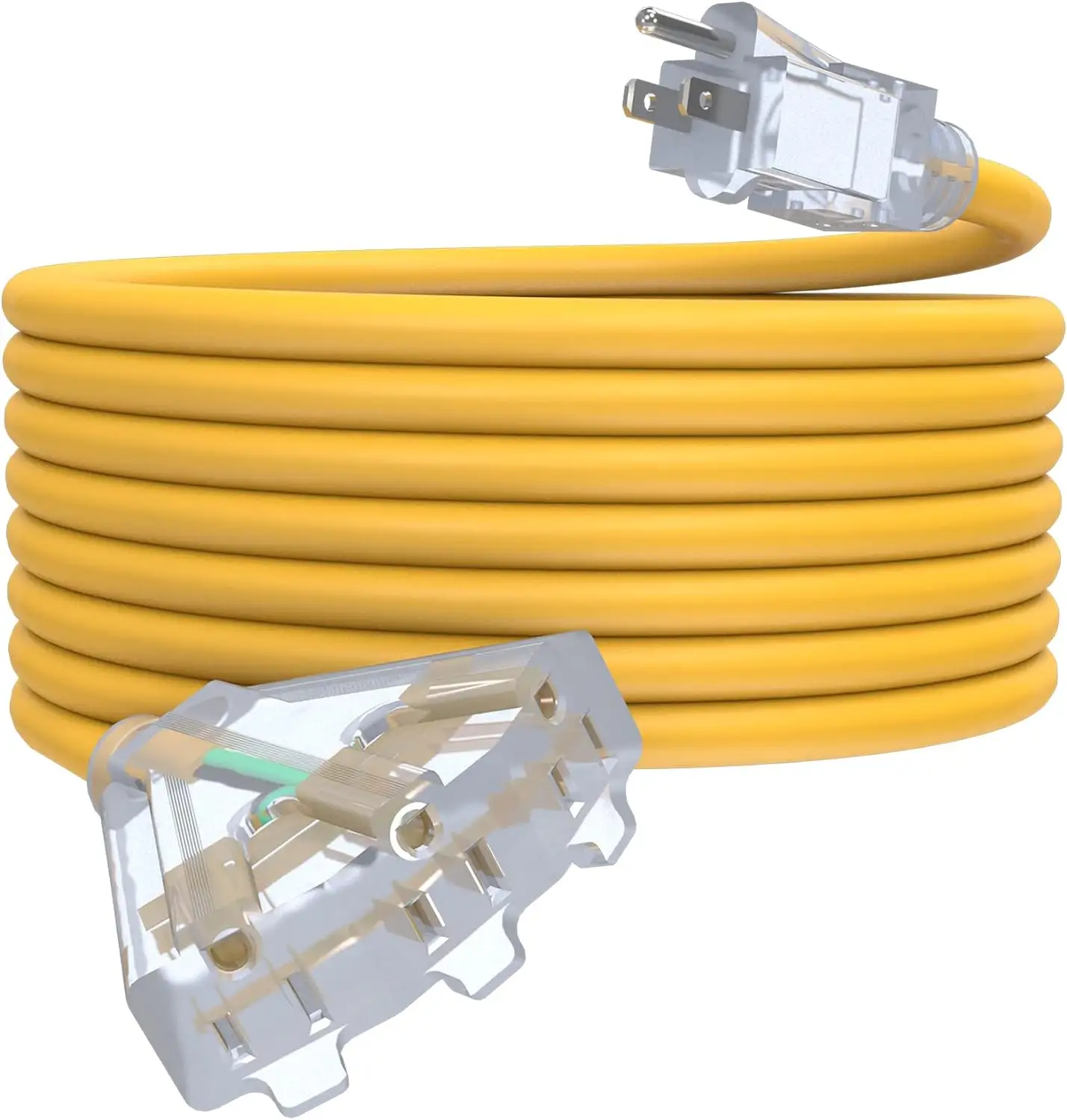 Kabel ekstensi, kabel ekstensi, kabel listrik, kabel daya kuning, 25 kaki/50 kaki/75ft100ft