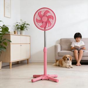 Ventilador de Pedestal Eléctrico de 12 Pulgadas, de Plástico, con Motor AC, Mecánico, para Uso Doméstico y Hotelero, Altura Ajustable, Oscilante - Product Image 5