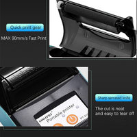 Printer penerimaan termal BT Mini, antarmuka USB portabel 203DPI dengan aplikasi Loyverse POS Gratis untuk ponsel Android