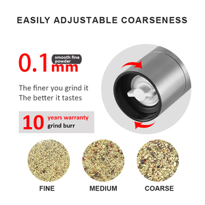 Moulin à café en acier inoxydable primé pour la cuisine domestique - Noyau en céramique de 70 ml avec bocaux en verre - Product Image 4