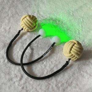 Equipo de Danza con Fuego, Accesorio de Arte de Flujo, Espectáculo de Fuego, Juguete de Malabarismo Giratorio, Poi de Fuego con <span class=keywords><strong>Mango</strong></span> de Bola LED 4*4 - Product Image 3
