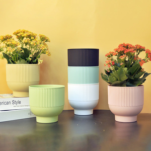Fabricant de jardinières personnalisées en gros, pots de fleurs de jardin extérieurs, jardinières en plastique texturé <span class=keywords><strong>moins</strong></span> chères de Chine - Product Image 5