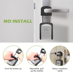 Real Estate Realtor Combinación de <span class=keywords><strong>4</strong></span> dígitos Capacidad segura portátil Hebilla extraíble Caja de bloqueo de llave - Product Image 5