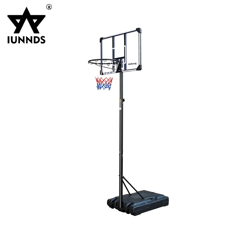 Portable Outdoor Height Adjustable Basketball Stand Easy Movable Basketball Goal Hoops Stand