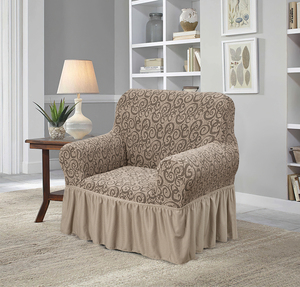 ผ้าคลุมโซฟาผ้ายืดหยุ่นผ้าแจ็คการ์ด3-Seater ซักได้พร้อมลวดลายเรขาคณิตปี2024 - Product Image 2