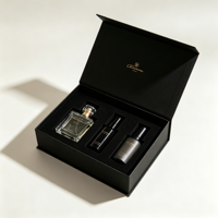 Boîte à rabat magnétique rigide de luxe personnalisée avec logo en feuille d'or et insert en EVA pour coffrets cadeaux de parfums, de soins de la peau et de cosmétiques