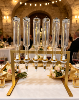 Coffret de Luxe Doré 375ml 6 Bouteilles de Parfum Huile Essentielle pour Présentoir de Décoration de Mariage Stock USA