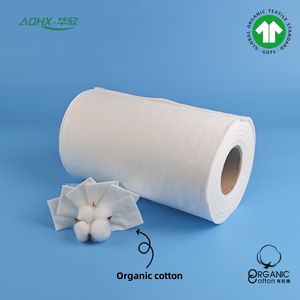 Tissu non tissé en coton biologique certifié GOTS Tissu non tissé en coton à armure toile Tissu non tissé en coton Matière première - Product Image 3