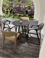 Chaise de salle à manger DISHI moderne en bois massif, confortable, avec accoudoirs et dossier rembourrés, écologique, pour la maison et l'appartement