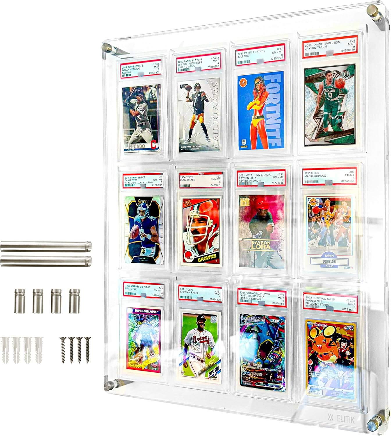 Trading Card Display - Clear Acrylic Lockable Case - Custom