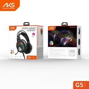 AKS G5 Stereo <b>Gaming</b> Headset RGB <b>Lighting</b> For PS4 PS5 PS3 - Product Image 2