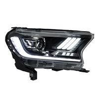 Conjunto de Faros Delanteros LED Completos con Señal de Giro Dinámica Secuencial DRL, Lámpara Modificada Compatible con Ford Everest SUV 2016-2019, Pieza de Mejora
