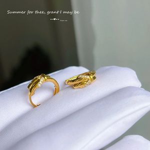 Xinfly 18K Gold Bow-Shaped Diamond Stud <b>Huggie</b> Earrings Luxury Classic Style for Weddings Parties Lovely Gift for Women Girls - Product Image 2