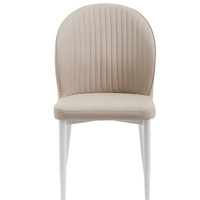 Chaise de salle à manger inclinable contemporaine en cuir PU, robuste et durable, pour la maison, petit appartement, salon, design moderne et simple