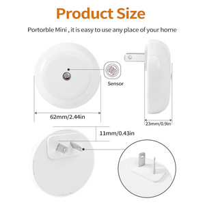 Australian <b>Plug</b> <b>In</b> Night <b>Light</b> 2 Pack Led Warm White <b>Light</b> Socket Power Supply Energy Saving Moon Shape - Product Image 5