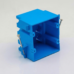 Caja de interruptor de pared de plástico duradera de 1 módulo, 16A 120V IP20, regulable, unipolar, estilo moderno, fácil instalación, diseño minimalista, azul - Product Image 1