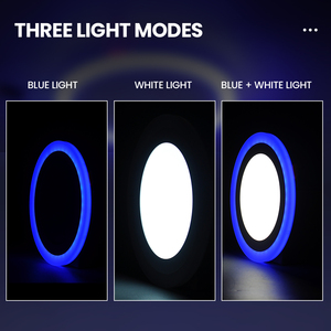 Panel <span class=keywords><strong>de</strong></span> luz <span class=keywords><strong>LED</strong></span> regulable para <span class=keywords><strong>techo</strong></span> para dormitorio interior Dingdian <span class=keywords><strong>LED</strong></span> ultrafino, hebilla <span class=keywords><strong>de</strong></span> 12 + 4W, redondo/cuadrado, doble Color 80 - Product Image 4