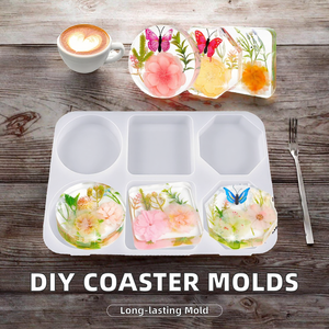 Moldes de silicona Deep Coaster octogonales y cuadrados para resina, para conservación de flores, arte DIY y herramientas para pasteles - Product Image 3
