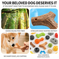 Jouet à mâcher en bois et plastique pour chien, en forme de bois de cerf, durable, bâton molaire résistant aux morsures, jouet anti-ennui pour chiots et chiens de petite, moyenne et grande taille