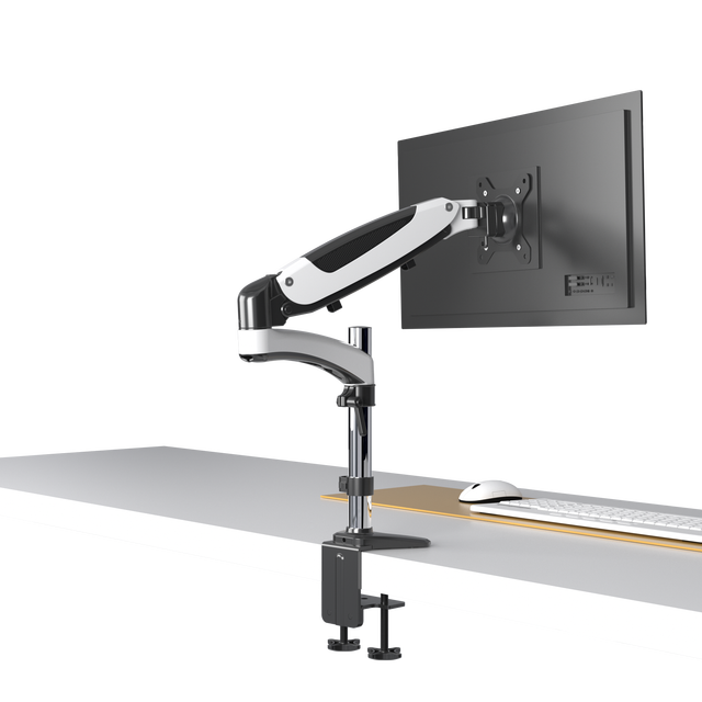 Adjustable Gas Spring Monitor Arm Desk Mount Heavy Duty Single Monitor Stand with VESA 75/100mm 32 Inches in Stock