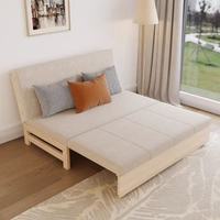 Modernes 3-Sitzer Klappbares Ausziehbares Verstellbares Schlafsofa Abnehmbarer Bezug Waschbar Stauraum Metallrahmen Stoff