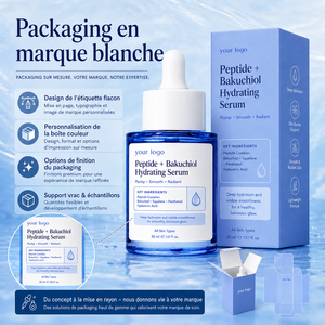 Sérum facial anti-âge premium raffermissant et éclaircissant pour peaux abîmées, réparateur cutané, à base de peptides longue durée et d'acide hyaluronique, pour tous types de peaux - Product Image 4