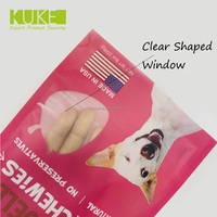 Sac en forme personnalisée pour chien, nourriture en aluminium, pochette debout, emballage en plastique pour friandises