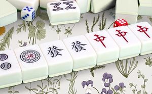 Premium flanellen mahjong-tafelmat Kaartspellen Duurzaam vilten speeloppervlak Cadeaus voor vrouwen en bordspelgenieters Verdant Bloom - Product Image 6