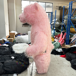 Disfraces de Mascota Inflables de Oso Polar y Panda en Rosa y Morado de 2.2m/2.6m/3m para Fiestas de Navidad, Conjunto Unisex para Adultos - Product Image 2
