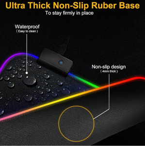 RGB Gaming Mouse Pad LED Mousepad Game Accessories Backlit Desk <b>Large</b> Computer Keyboard Mice <b>Mat</b> - Product Image 6