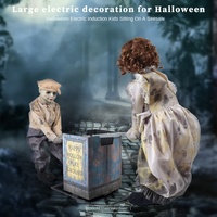 Décoration mécanique électrique à capteur pour Halloween, maison hantée, effrayante, activée par le son, accessoire de scène, balançoire pour enfant, style américain
