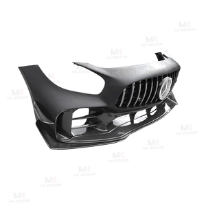 Kit de carrosserie de pare-chocs avant en Fiber de carbone et FRP de Style <span class=keywords><strong>Pro</strong></span> pour Mercedes Benz AMG GT GTC GTS <span class=keywords><strong>GTR</strong></span> calandre de couverture de phare antibrouillard de lèvre avant - Product Image 4